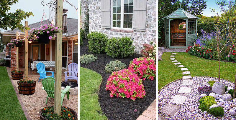 Home with Backyard Landscaping